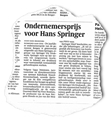 SpringerUit drukwerk wint Ondernemersprijs �Bergen Verzetten� 2010