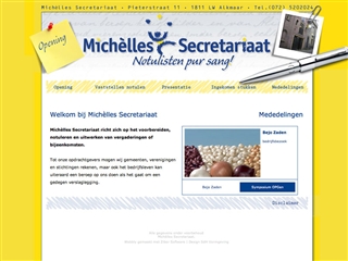 Michelles Secretariaat frist website op