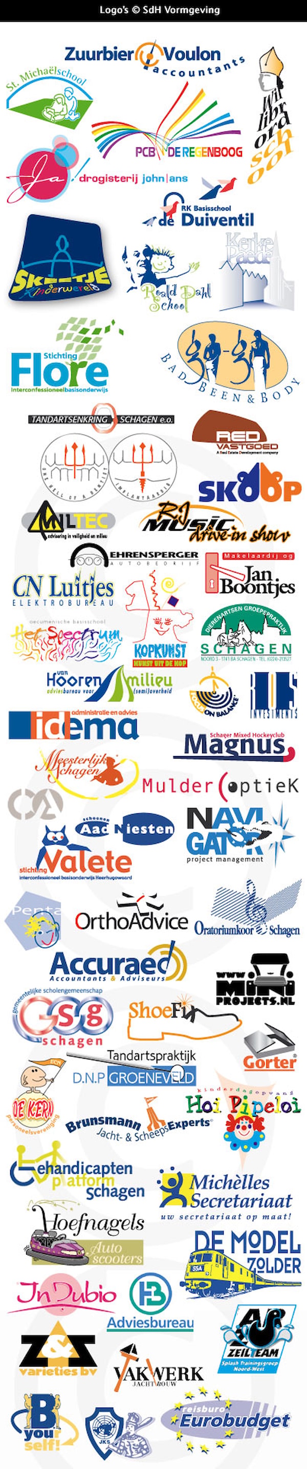 Een greep uit de logo�s ontworpen door SdH Vormgeving