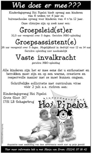 Opdrachtgever Hoi Pipeloi
