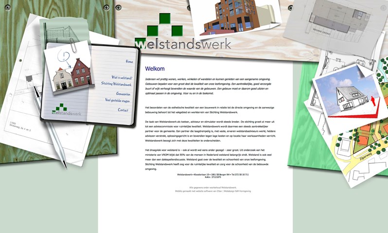De Welstandswerk website met het nieuwe logo