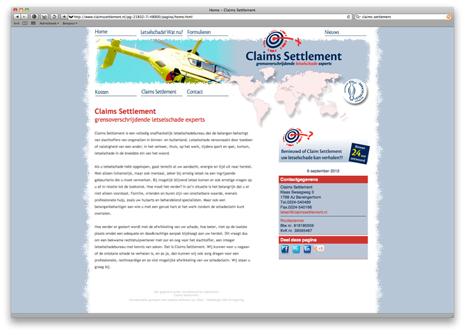 Een nieuwe website voor Claims Settlement