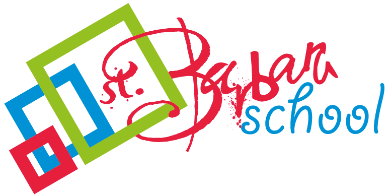 Het nieuwe logo van de Barbaraschool