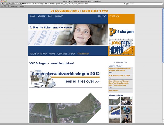 De geheel nieuwe VVD Schagen website
