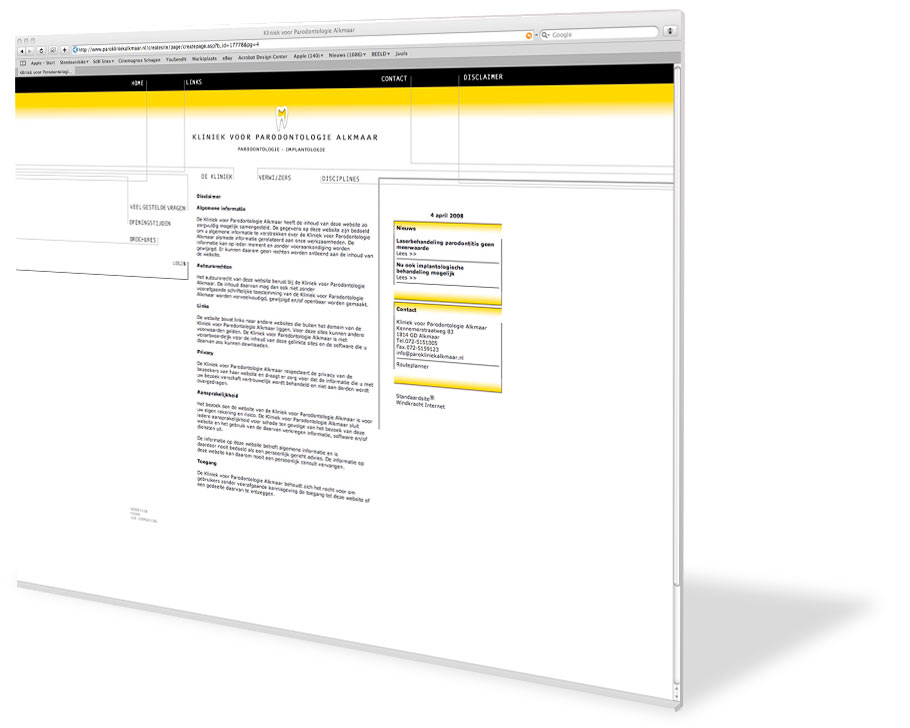 Kliniek voor Parodontologie Alkmaar klopt aan bij SdH Vormgeving