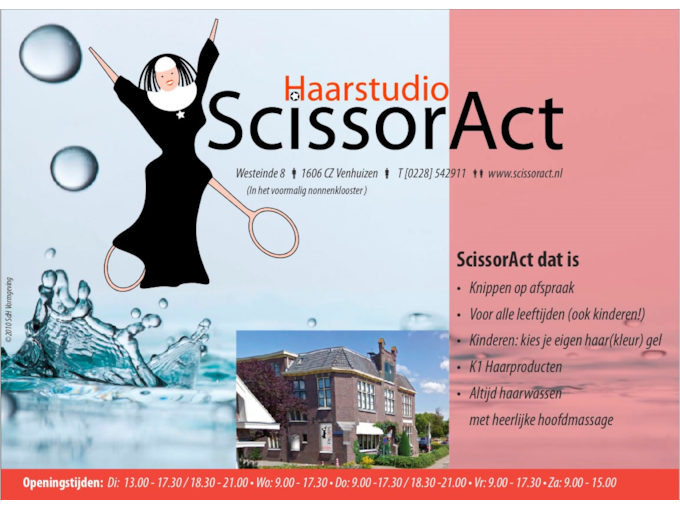 Advertentie-Scissor-Act